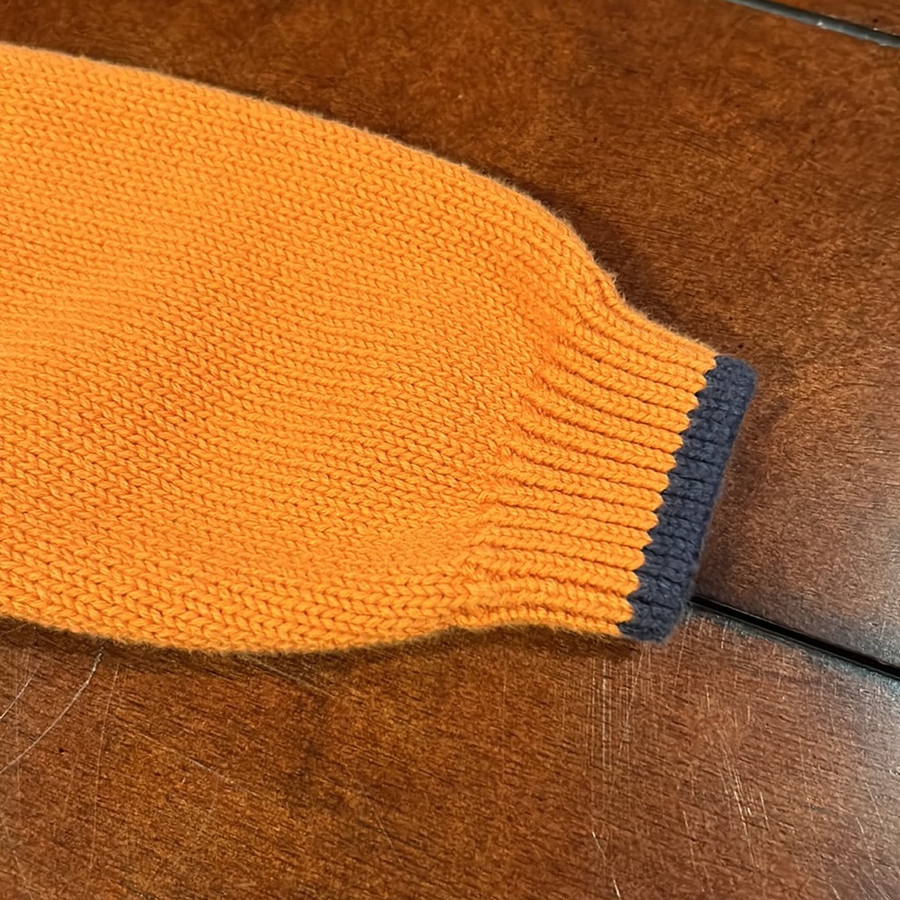 Gymboree 2005 Fly Boys Orange Bi-plane 100% cotton airplane sweater 3-6 months - Picture 7 of 12
